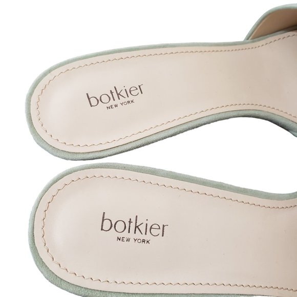 Sh160 Botkier NWOT Ladies Mint Green Suede Flat Slip Sandals 9.5 - Picture 2 of 4